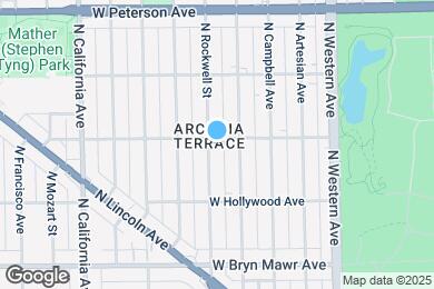 Map image of the property - 2553 W Ardmore Ave