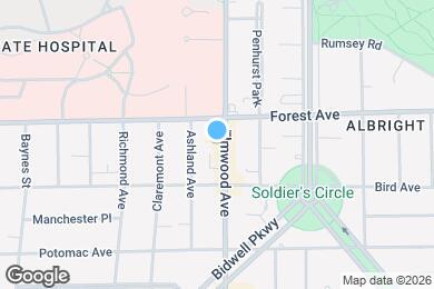 Map image of the property - 1098 Elmwood Ave