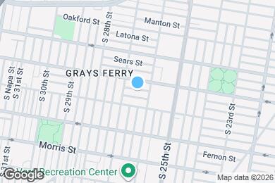 Map image of the property - South Philly Gem in Grays Ferry – Updated Rowhome with Basement