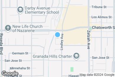 Map image of the property - The Lodge at Porter Ranch Apartments