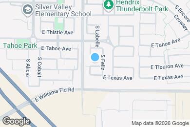 Map image of the property - 10036 E Tiburon Ave