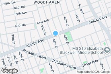 Map image of the property - 86-10 Atlantic Ave