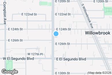Map image of the property - 12500 S Wilmington Ave
