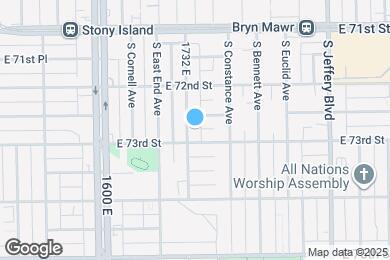 Map image of the property - 7249 S Ridgeland Ave