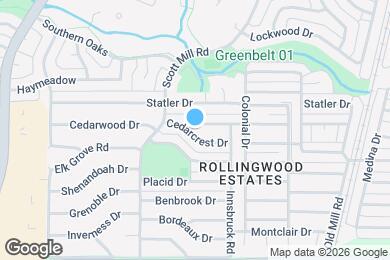 Map image of the property - 2109 Cedarcrest Dr