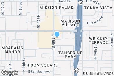 Map image of the property - 1610 E Palo Verde Dr