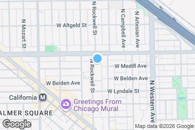 Map image of the property - 2335 N Rockwell St