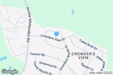 Map image of the property - 3624 Crowders View Dr