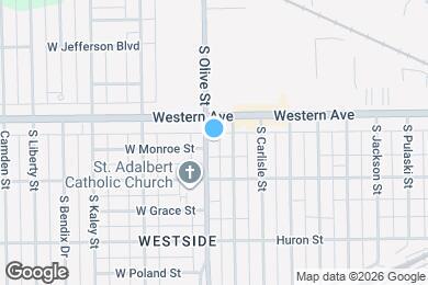 Map image of the property - 420 S Olive St