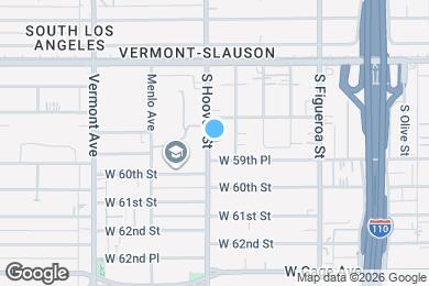 Map image of the property - 5926 S Hoover St