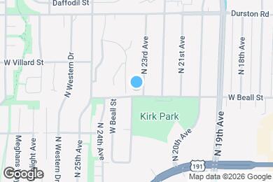 Map image of the property - 2303 W Beall St