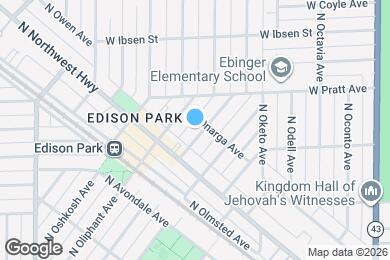Map image of the property - 6734 N Oxford Ave