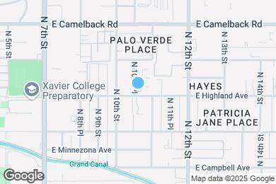 Map image of the property - 1026 E Highland Ave