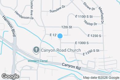 Map image of the property - 1277 E 1620 S
