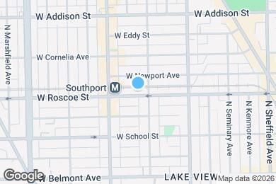 Map image of the property - 1312 W Roscoe St