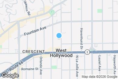 Map image of the property - 1215 N Sweetzer Ave