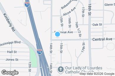 Map image of the property - 1414 Central Ave