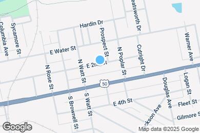 Map image of the property - 698 E 2nd St
