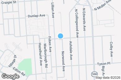 Map image of the property - 297 Norwood Ave