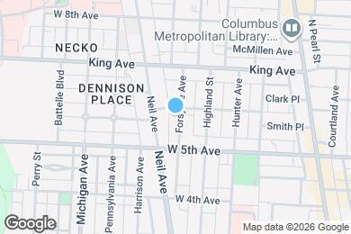 Map image of the property - 1321 Forsythe Ave