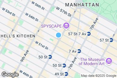 Map image of the property - 301 W 53rd St