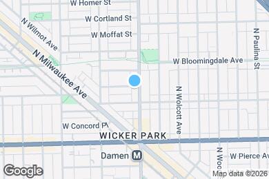 Map image of the property - 1720 N Damen Ave