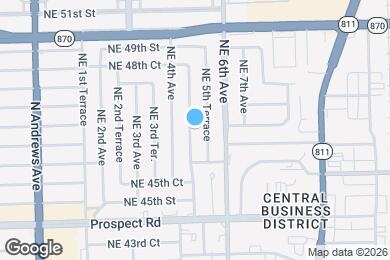 Map image of the property - 4680 NE 5th Ave