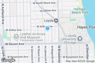 Map image of the property - 6459 N Lakewood Ave