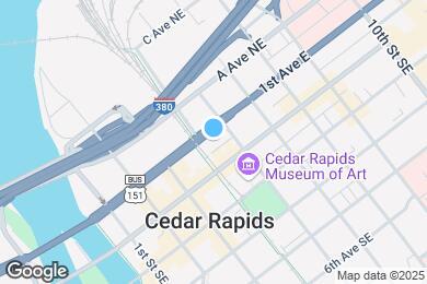 Map image of the property - Pullman Lofts - Downtown Cedar Rapids.  Pa...