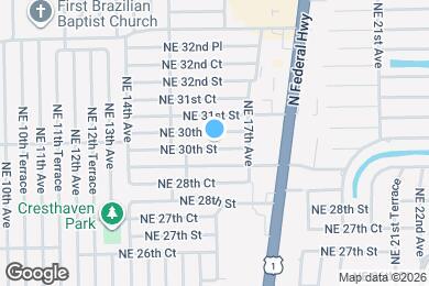 Map image of the property - 1587 NE 30th St