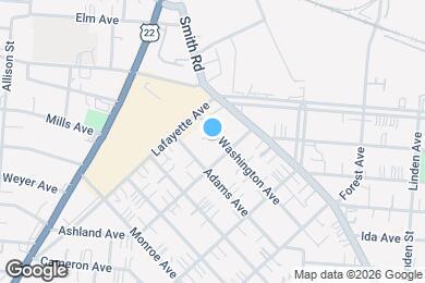 Map image of the property - 2225 Washington Ave