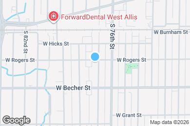 Map image of the property - 7705 W Rogers St