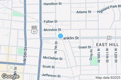 Map image of the property - 707 Franklin St