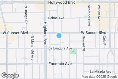 Map image of the property - 1435-1437 1/2 N Las Palmas Ave