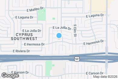 Map image of the property - 1328 E Hermosa Dr