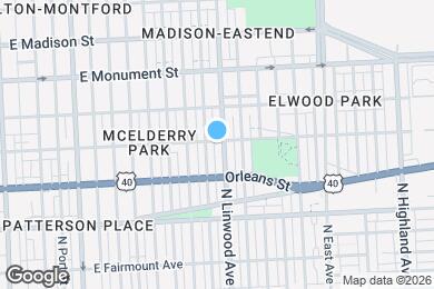 Map image of the property - 446 N Linwood Ave