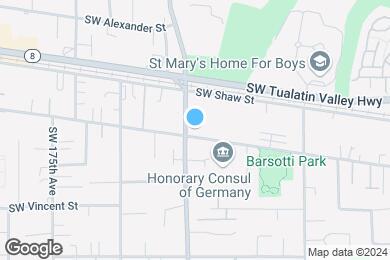 Map image of the property - Blanton Commons Apartments in Beaverton, O...