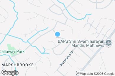 Map image of the property - 4019 Cedarbark Drive Matthews NC
