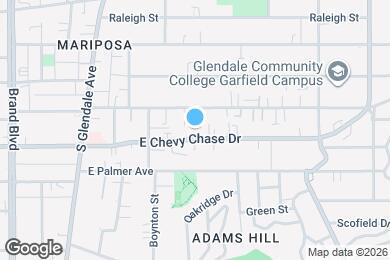Map image of the property - 623 E Chevy Chase Dr