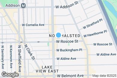 Map image of the property - 728 W Roscoe St