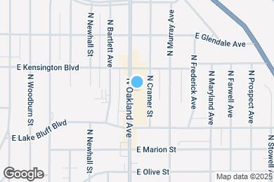 Map image of the property - 4460 N Oakland Ave