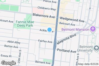 Map image of the property - 2111 Acklen Ave