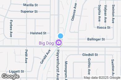 Map image of the property - 9520 Hayvenhurst Ave