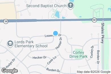 Map image of the property - 1187 Leawood Dr