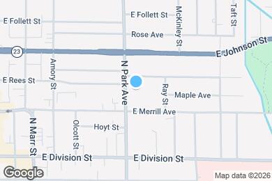 Map image of the property - 107 N Park Ave