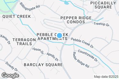 Map image of the property - Pebble Creek Apartments