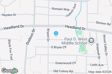 Map image of the property - 2521 N Bryan Cir