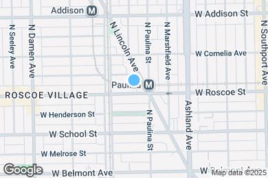 Map image of the property - 1722 W Roscoe St