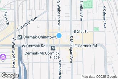 Map image of the property - 2116 S Wabash Ave