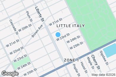 Map image of the property - 718 W 23rd St